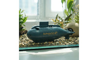 Plastic Mini RC Submarine Dark Blue Wirelessly Operated-Controlled Submarine Toy Battery Powered Diving