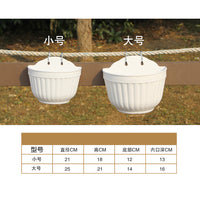 Wall-Mounted Resin Planter for Succulents and Greenery, Half-Round Hanging Flower Pot with Hooks