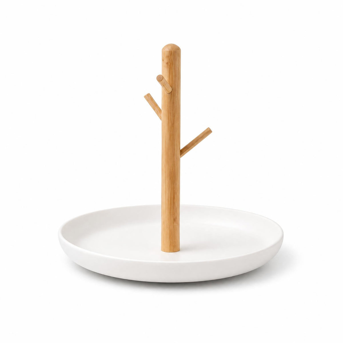Round Tree Branch Tray Stand Lightweight Desk Tray Organizer for Countertop