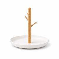 Round Tree Branch Tray Stand Lightweight Desk Tray Organizer for Countertop
