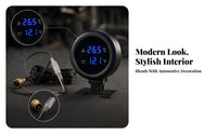 2-in-1 Design Water Temperature Gauge Sensor Included Two-in-One Digital Automotive Gauge 52mm Size