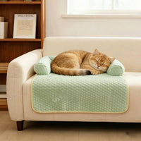 Lightly Padded Quilted Bolster Pet Pad Nest-Like Dog Sofa Bed Rounded Corners Dog Couch Bed