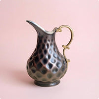 Flared Spout Copper Pitcher Curved Handle Copper Tea Pot Polished Metal Pitcher Imported