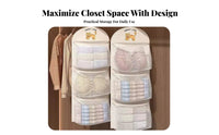 Hanging Underwear Organizer Large Capacity Multi-Layer Mesh Hanging Storage Area Saving Underwear Sock Organizer for Students, Dorm Room, Bedroom
