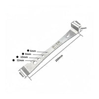 2 Pieces Rust Resistant Stainless Steel Pry Bar Sturdy Nail Puller Crowbar Heavy Duty for Woodworking, Construction
