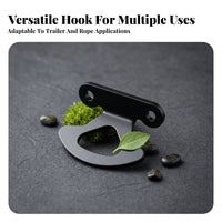 4 Pieces 2 Bolt Holes Cargo-Bed Tie-down Hook High Load Capacity Iron Tie-down Hook Easy Install Transport Gear Heavy Duty