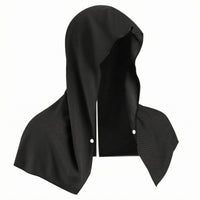 Quick-Dry Hooded Cooling Towel Mesh U-Shaped Neck Cover Textured Material Hooded Neck Towel Snap Buttons