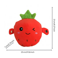 Interactive Fruit Stuffed Toy Fuzzy Music Beat Stuffed Toy Cartoon Face Soft Feel