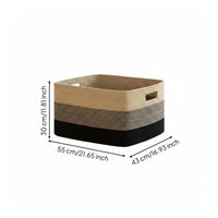 Rope Hamper Space Saving Woven Laundry Basket Decorative Foldable Storage Basket for Bedroom