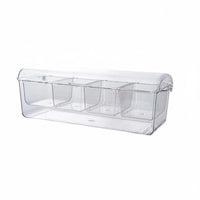 Divided Food Tray with Ice Base Shatterproof Relish Server with Compartments