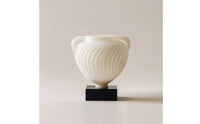 Resin Vase with Handles Tabletop Decorative Vase Modern Sculpture for Living Room, Shelf