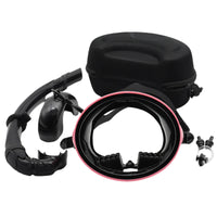 Snorkeling Gear with Case Panoramic Carrying Pouch Portable Breathing Tube for Adults