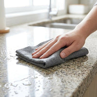 Microfibre Magic Cleaning Cloths for Glass and Mirrors, Reusable Microfiber for Panes and Screens, Soft Single Color Design