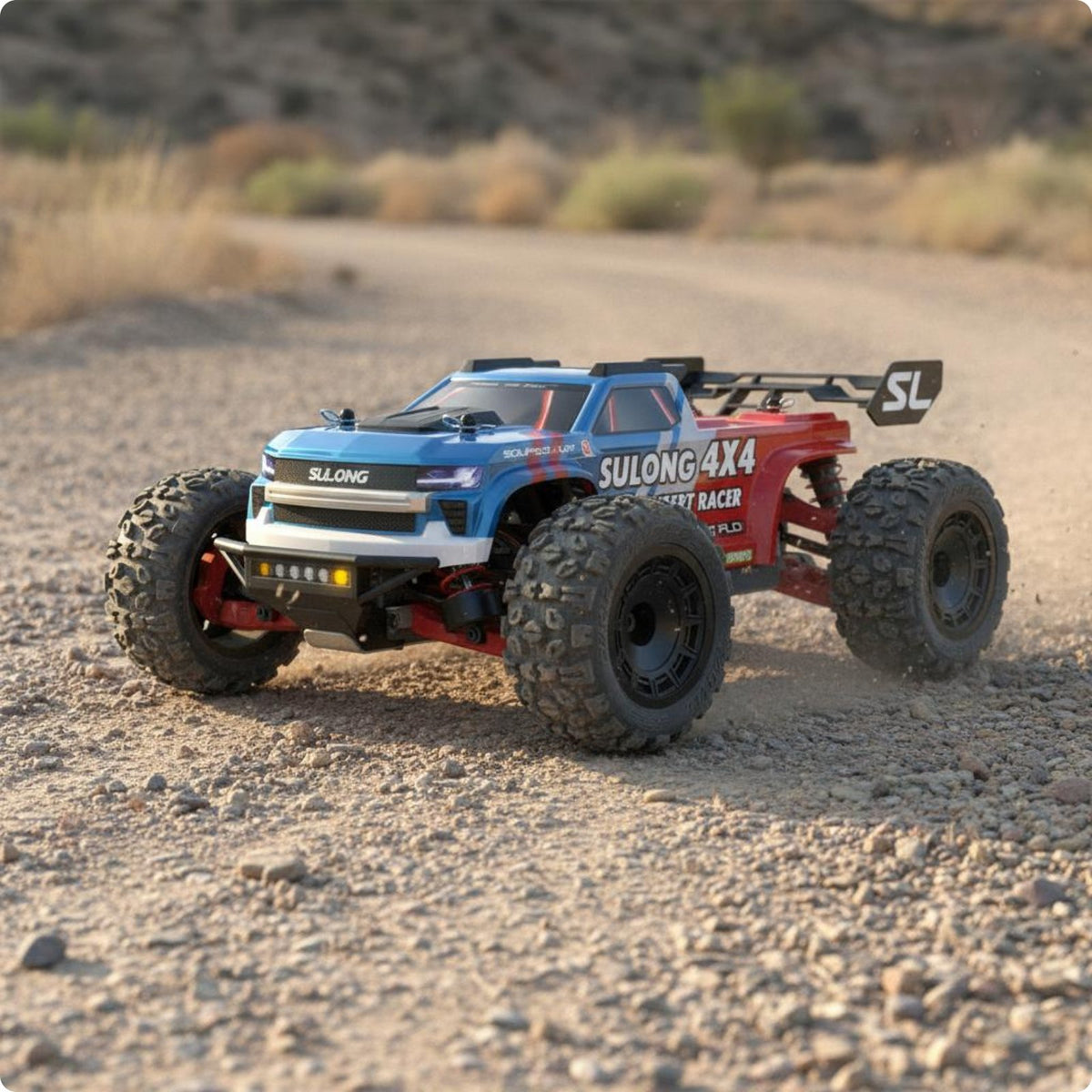 1:16 RC Crawler Four-Wheel Drive 4WD Multi-Terrain RC Car Anti-Interference Multi-Terrain Remotely Operated Model for Track, Outdoor