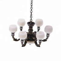 1:12 Dollhouse Chandelier Luxury Style Dollhouse Pendant Light Realistic Mini Pendant Lamp for Toy House