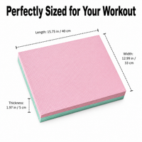Thick Foam Exercise Mat, High Resilience EVA Foam Workout Mat for Home Gym, Non-Slip Puzzle Exercise Mat, Joint Protection & Ab Wheel Mat