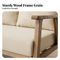 Nordic design 3-Piece Wooden Frame Couch Group Removable and cleanable slipcovers Sofa Set Minimalist Design Living Room Seating space-saving for Apartment Dwellers, Families, Homeowners, Home, Reception Area