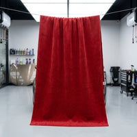 Red Microfibre Cloths and Microfibre Towel, Large Car Towel for Drying and Home Cleaning, High Absorbency 80/20 Polyester Blend