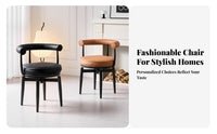 rotating Function Upholstered Armchair utilitarian Design coilBase Cantilever Chair Soft rearrest Desk Seat Vintage design for Office Workers, Students, Homeowners, Dining Room, Bedroom, Reception Area, study corner