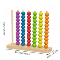 Peg Board Bead Set Develops Fine Motor Skills Color Sorting Toy Easy to Grasp Circular Building Blocks for Young Children, Preschoolers, Nursery
