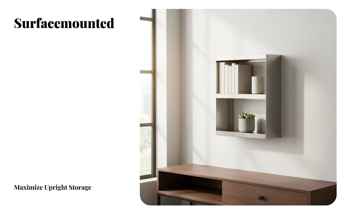 Decorative Background U-Shaped Floating Ledge Modern Design Wall Shelf Space-Saving Storage Rack Multi-Purpose for Collectors, Decorators, Homeowners, Living Room, Bedroom, Kitchen, Bathroom