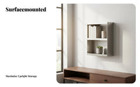 Decorative Background U-Shaped Floating Ledge Modern Design Wall Shelf Space-Saving Storage Rack Multi-Purpose for Collectors, Decorators, Homeowners, Living Room, Bedroom, Kitchen, Bathroom
