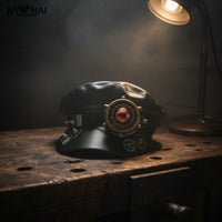 Steampunk Hat with Gears Vintage Steampunk Cap Adjustable Cap with Gears for Cosplayers, Cosplay, Photo Shoots