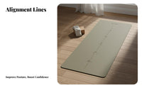 Shock Absorbing Exercise Mat Quiet Natural Rubber Exercise Mat Eco-Friendly Sweat-Absorbent for Professionals, Home Use, Pilates, Gym, Studio