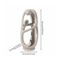 Abstract Resin Sculpture Minimalist Aesthetic Textured Abstract Ornament Stable Foundation Decoration for Tv Cabinet