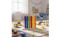 Peg Board Bead Set Develops Fine Motor Skills Color Sorting Toy Easy to Grasp Circular Building Blocks for Young Children, Preschoolers, Nursery