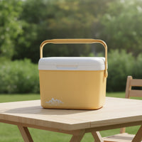 Portable Cooler Box with Temperature Display 15L Insulated Cooler with Ice Bags Sturdy Icebox Stackable for Travelers, Road Trips