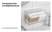 Adhesive Storage Box Dust-Proof Bathroom Accessory Waterproof for Dressing Table
