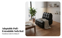 Multi-Functional Pull-extendable Single Bed Extendable Frame Pull-extendable Sleeper Armchair Padded padding Space-Saving Furniture Adjustable Backrest for Overnight Guests, Apartment Dwellers, residents, Small areas, Living Room, Bedroom, Home Office