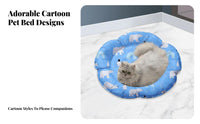 Cooling Pet Mat No Refrigeration Required Flower-Shaped Cooling Lounger Reusable Easy to Clean for Felines, Summer, Kennel