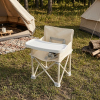 Foldable High Chair with Tray Table Lightweight High Chair with Tray Safe Seat with Safety Harness Stable for Children, Picnics