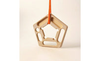 2 Pieces Hanging Climbing Training Board Pentagonal Wooden Training Board with Cords Portable Hangboard with Rope Travel-Friendly for Climbers, Athletes, Home Gym