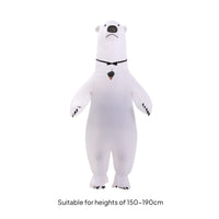 Inflatable Snowy Bear Costume Full Body Snowy Bear Costume Oversized Character Suit for Halloween