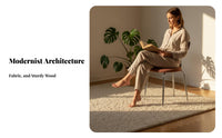 Bauhaus Aesthetic Curved Backrest Side Chair Minimalist Design Armchairless Upholstered Side Chair Vintage Look Household Furniture Easy to Match for Apartment Dwellers, Homeowners, Restaurant Owners, Dining Room, Home Office, Kitchen, Cafe