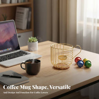 Coffee Capsule Wire Basket Nordic & design Geometric Coffee capsule holder for Dorm Room