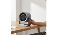 Touch Control Desktop Electric Fan Matte Finish Compact Electric Fan Cylindrical Air Circulator