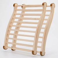 Infrared Sauna Backrest Pillow with S-Shaped Ergonomic Design for Home Use, Wooden Accessory for Comfortable Support, Lightweight Construction