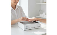 Adjustable Speed Nail Dust Collector Reusable Filter Manicure Dust Suction Machine Comfortable Hand Rest for Manicurists, Home Use