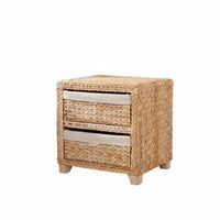 Pastoral design Woven Basket Drawer Cabinet Removable Baskets Woven Basket Drawer Stand Rustic Design Household Storage Multi-Purpose for Apartment Dwellers, Homeowners, Kids' Room, Bedroom, Entryway, Hallway