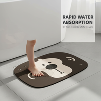 Diatomaceous Earth Bath Mat, Non-Slip Quick Dry Super Absorbent Animal Floor Mat for Bathroom and Toilet
