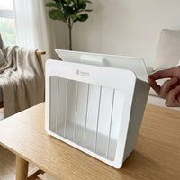 Hanging Hay Feeder and Bunny Hay Feeder with Low Waste Side Slots, White Hay Rack for Guinea Pigs and Chinchillas