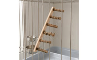 Textured Bird Climbing Ladder Secure Bird Ladder with Wooden Rungs Long-Lasting Compact for Pet Birds