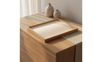 Detachable Dividers Jewelry Display Tray Multi-Functional Wood Grain Jewelry Organizer Long-Lasting Construction Band Earring Storage Tray Soft Velvet Lining for Retailers, Closet