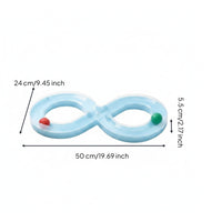 Cat Track Toy Interactive Endless-Loop Track Toy Translucent Slim for Active Cats, Home