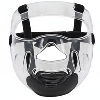 Taekwondo Face Guard Comfortable Fit Crystal Visor Guard Ventilated Design Detachable Fighting Arts for Training