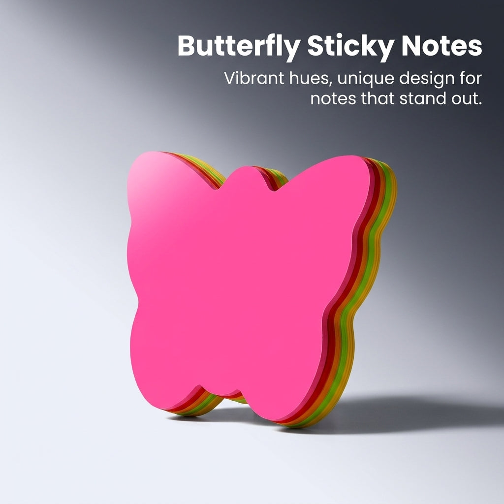 Postits Sticky Notes Fluorescent, Colorful Pads for Children Studying Essentials, Teacher Appreciation Gifts Small Size 100 Sheets